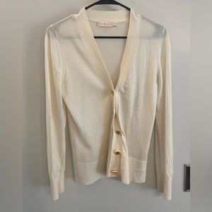 Tory Burch white cardigan